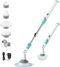 Cordless Electric Spin Scrubber with 4 Brush Heads and Extension Handle U38354