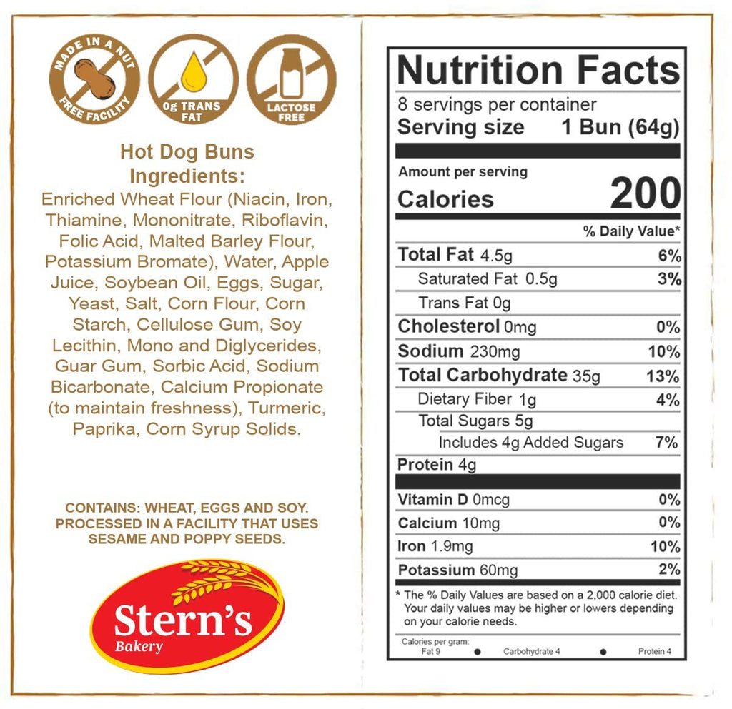 Hot Dog Bus, Kosher 8 Hot Dog Rolls, 14 Oz Pack (3 Pack) S509