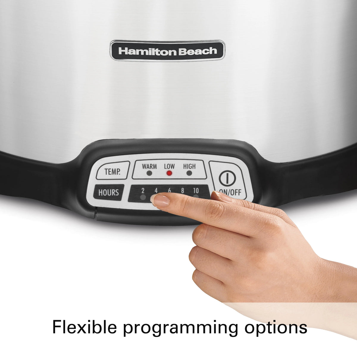 Programmable Slow Cooker with Party Dipper, 7 Quart, Red N322