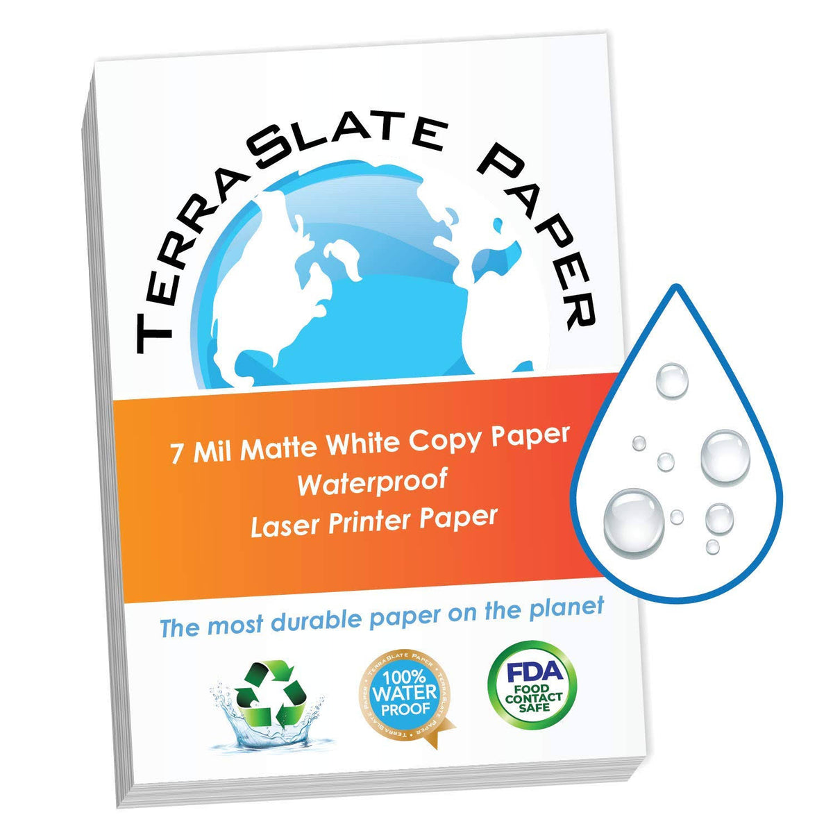 7 Mil 8.5x22 Waterproof Laser Printer Paper 100 Sheets R794