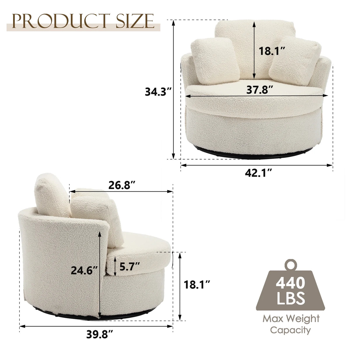 Sherpa Swivel Chair N4248