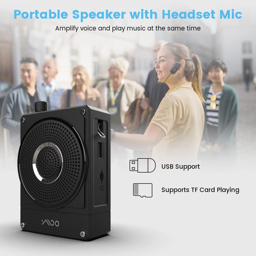 Voice Amplifier with Wireless Microphone Headset F8191