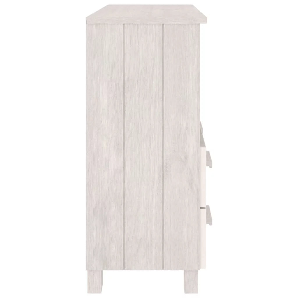 White Solid Wood Pine Sideboard A65393