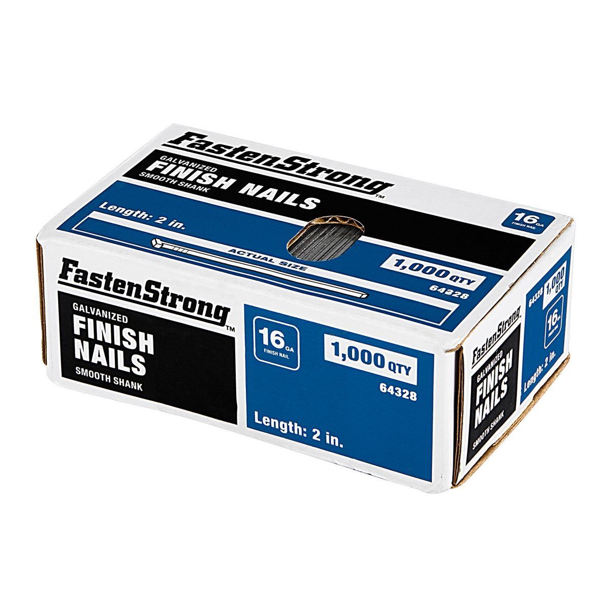 2 in. 16 GA Galvanized Finish Nails, 1000 Piece L5688