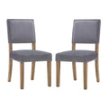 Grey Velvet Wood Dining Chair Set of Two F454756