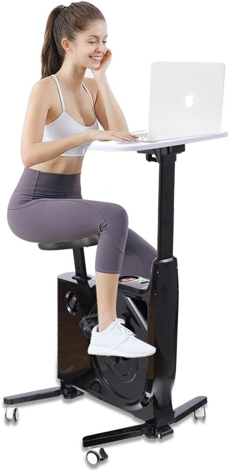 Exercise Bike Desk with Adjustable Desk and LCD Monitor Q161