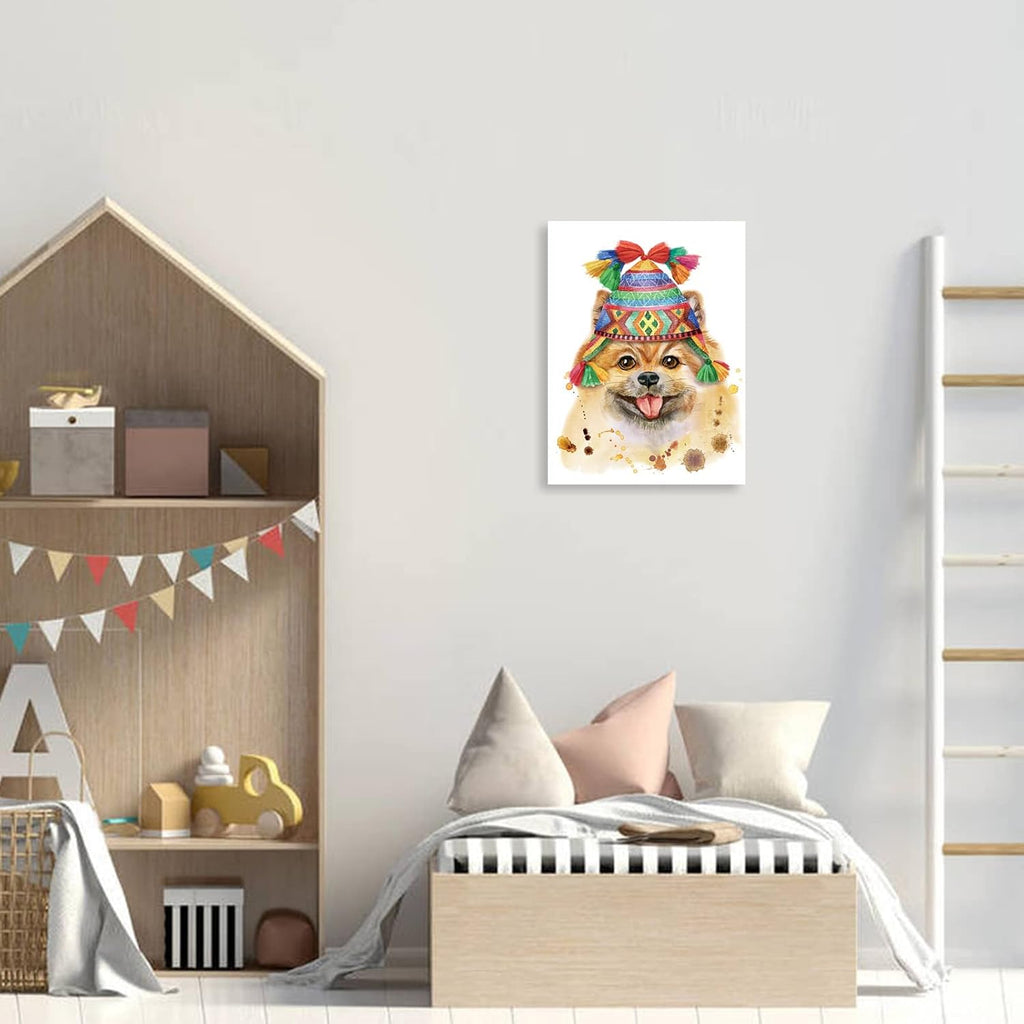 Cute Dog Canvas Wall Artwork 12*16inch N55371