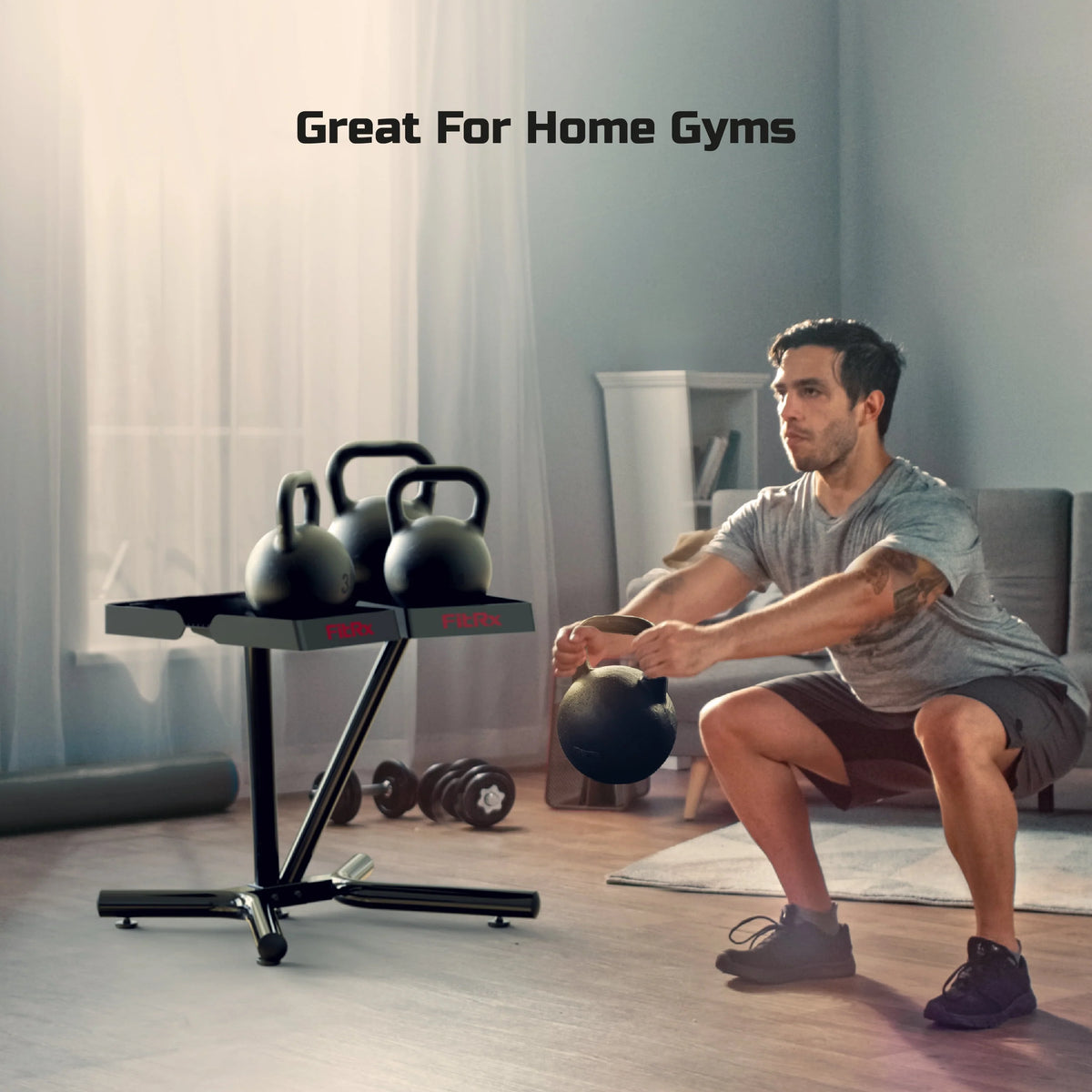 Dumbbell and Kettlebell Weight Rack Stand Q5705