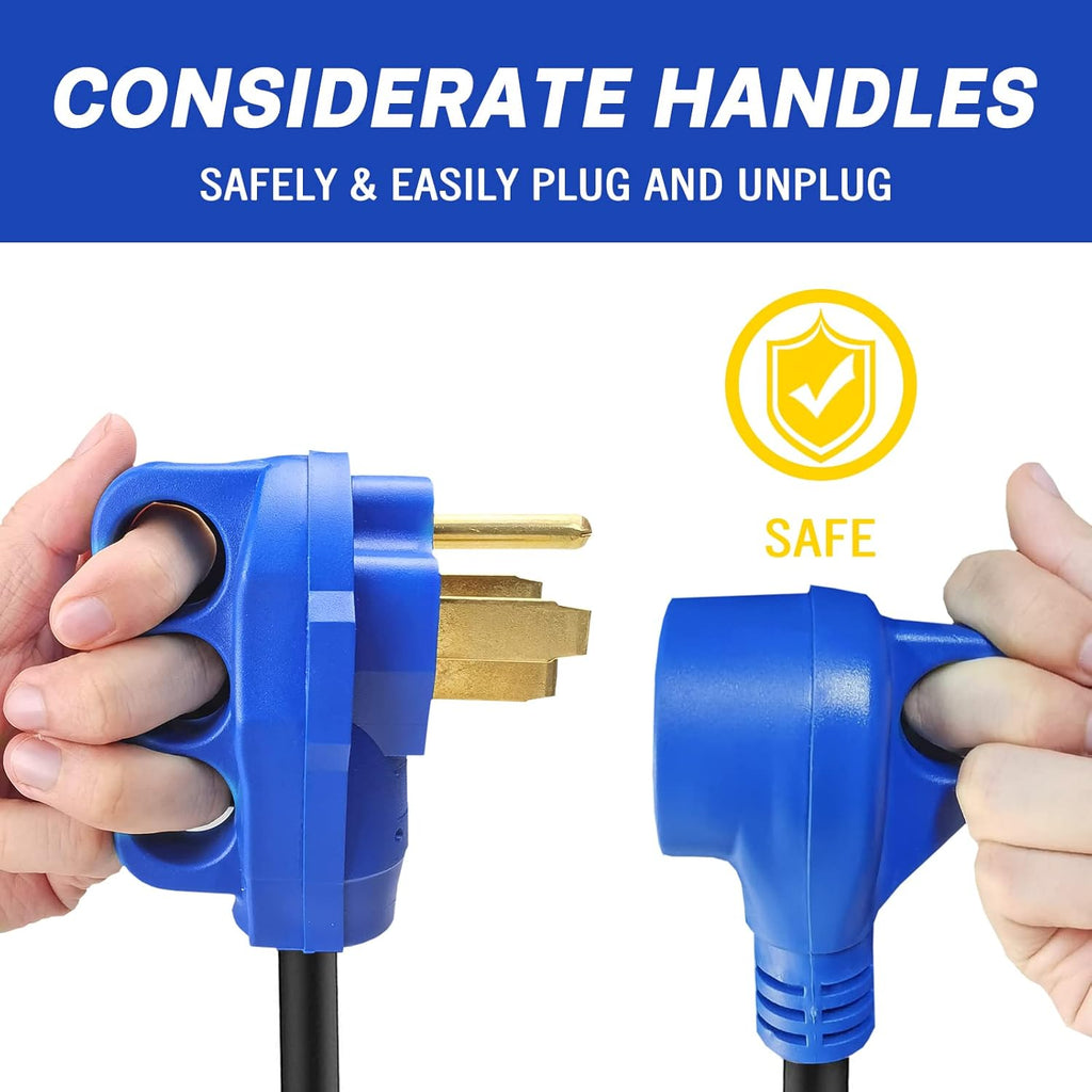 50 Amp to 30 Amp RV Adapter with Grip Handle, LED Indicator, 12 Inch C810