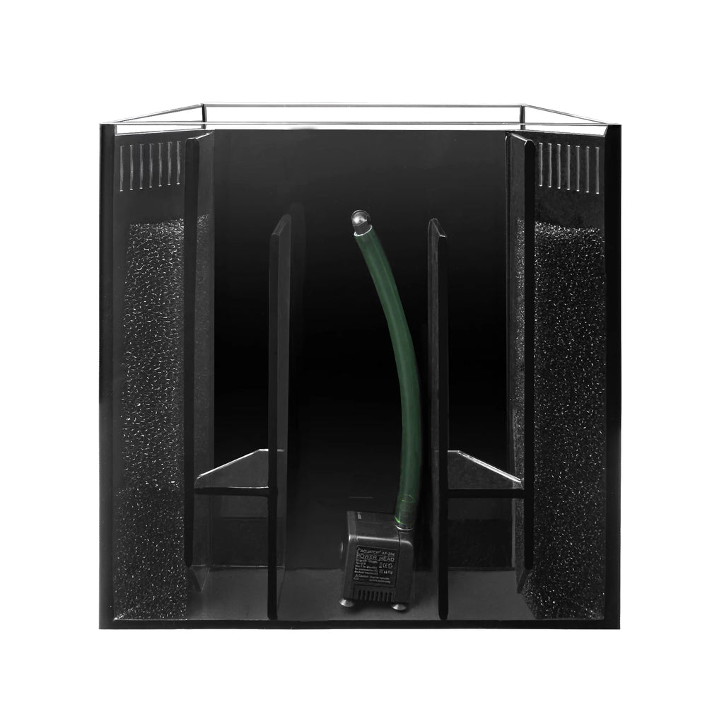5 Gallon Glass Bow Front Aquarium with Pump and LED Light R82585