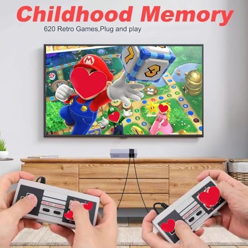 Grey Retro Game Console with 620 Classic Games T11748
