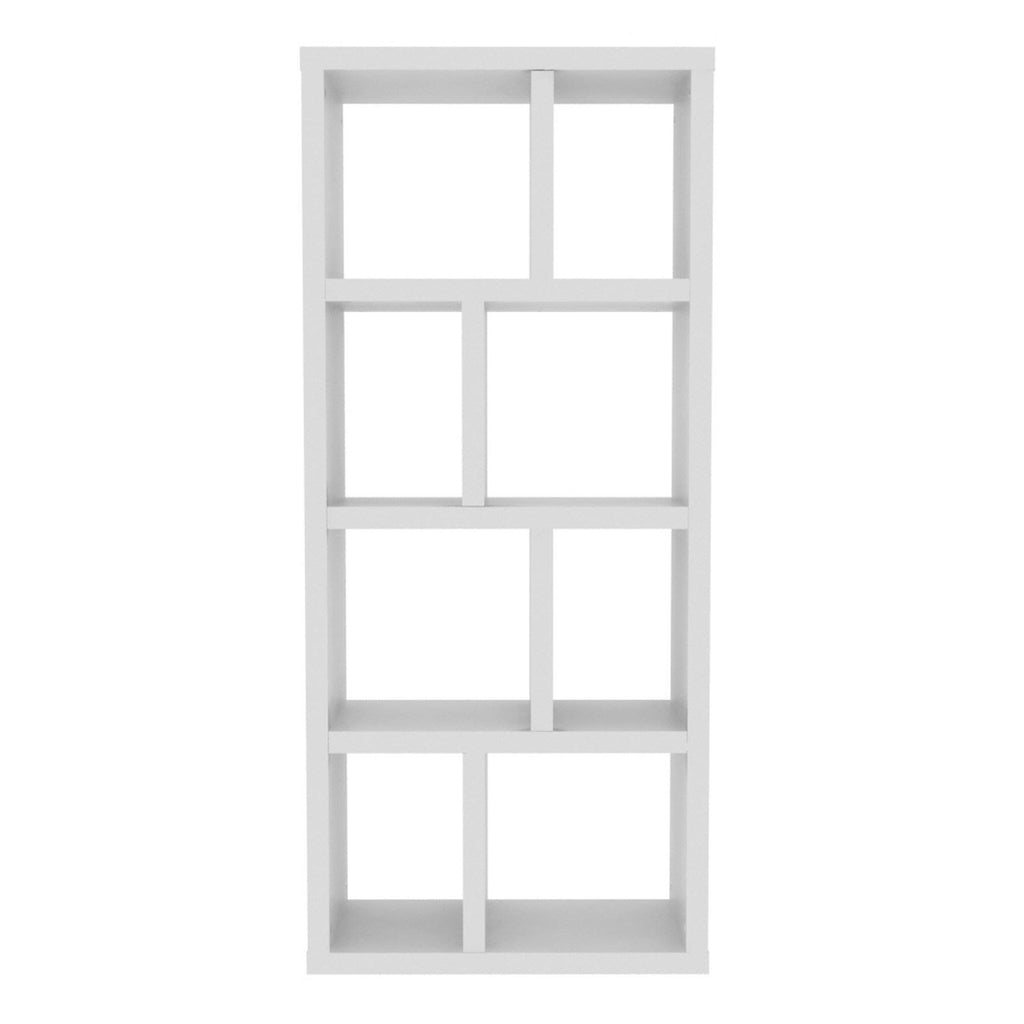 White 4 Level Bookcase L245