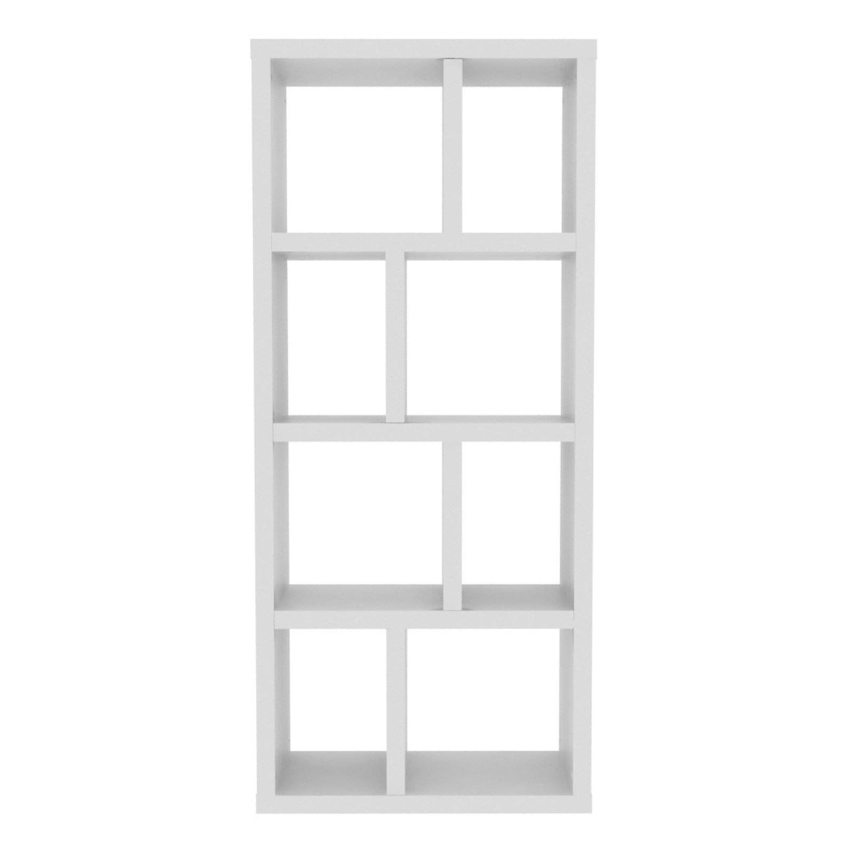 White 4 Level Bookcase L245