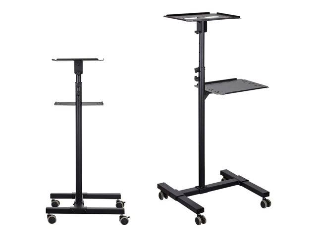 Mobile Projector Stand with Height-Adjustable Cart B765