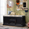 Black Drawer Storage Bench D9745