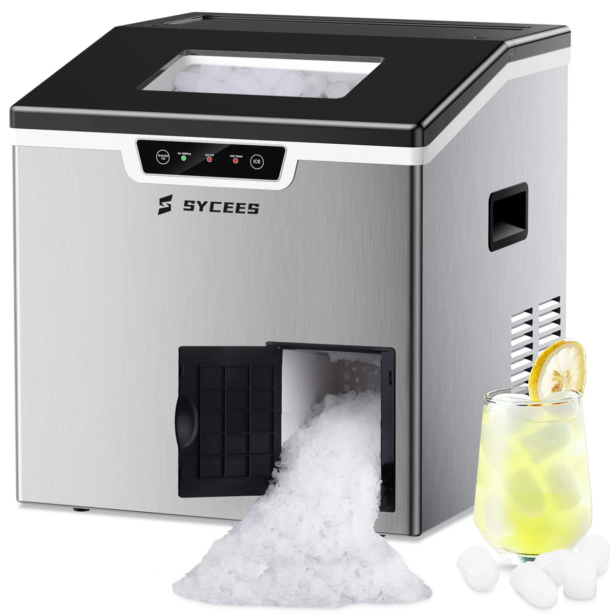2-in-1 Countertop Ice Maker and Shaver Machine with Ice Scoop and Basket W343100