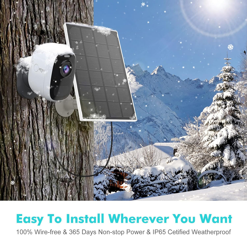 2K Solar Security Camera with Solar Panel N516690