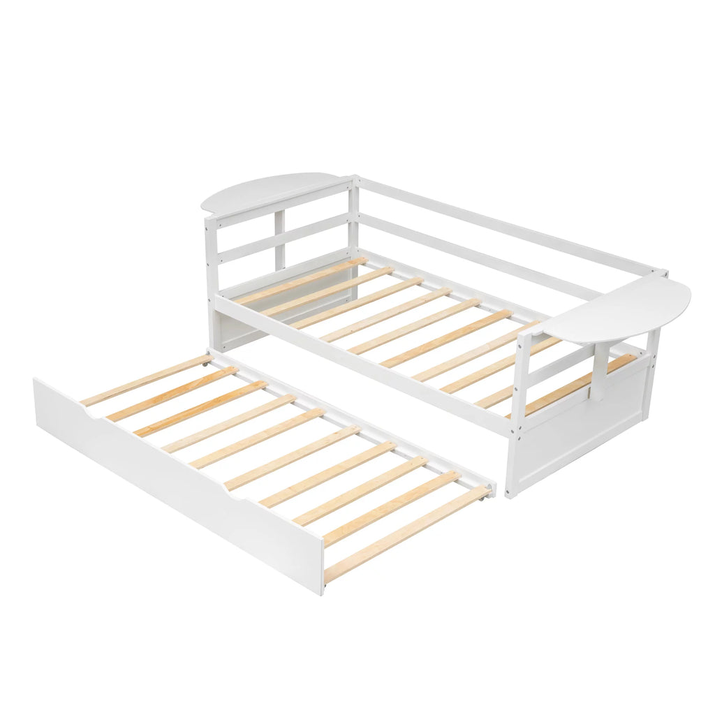 White Pine Wood Twin Size Daybed with Trundle E232971
