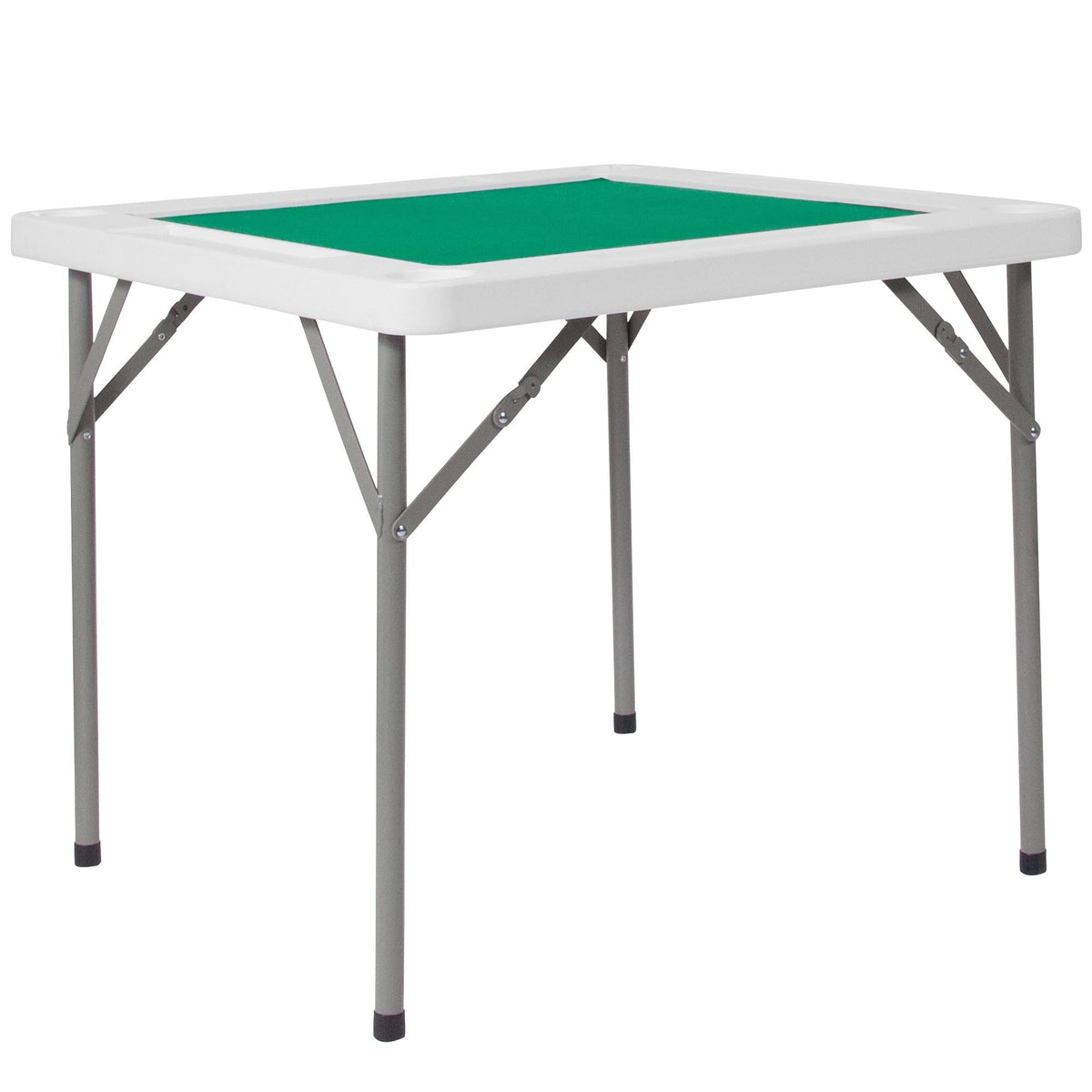 34.5x22 Square 4-Player Folding Card Game Table with Green Felt X6141