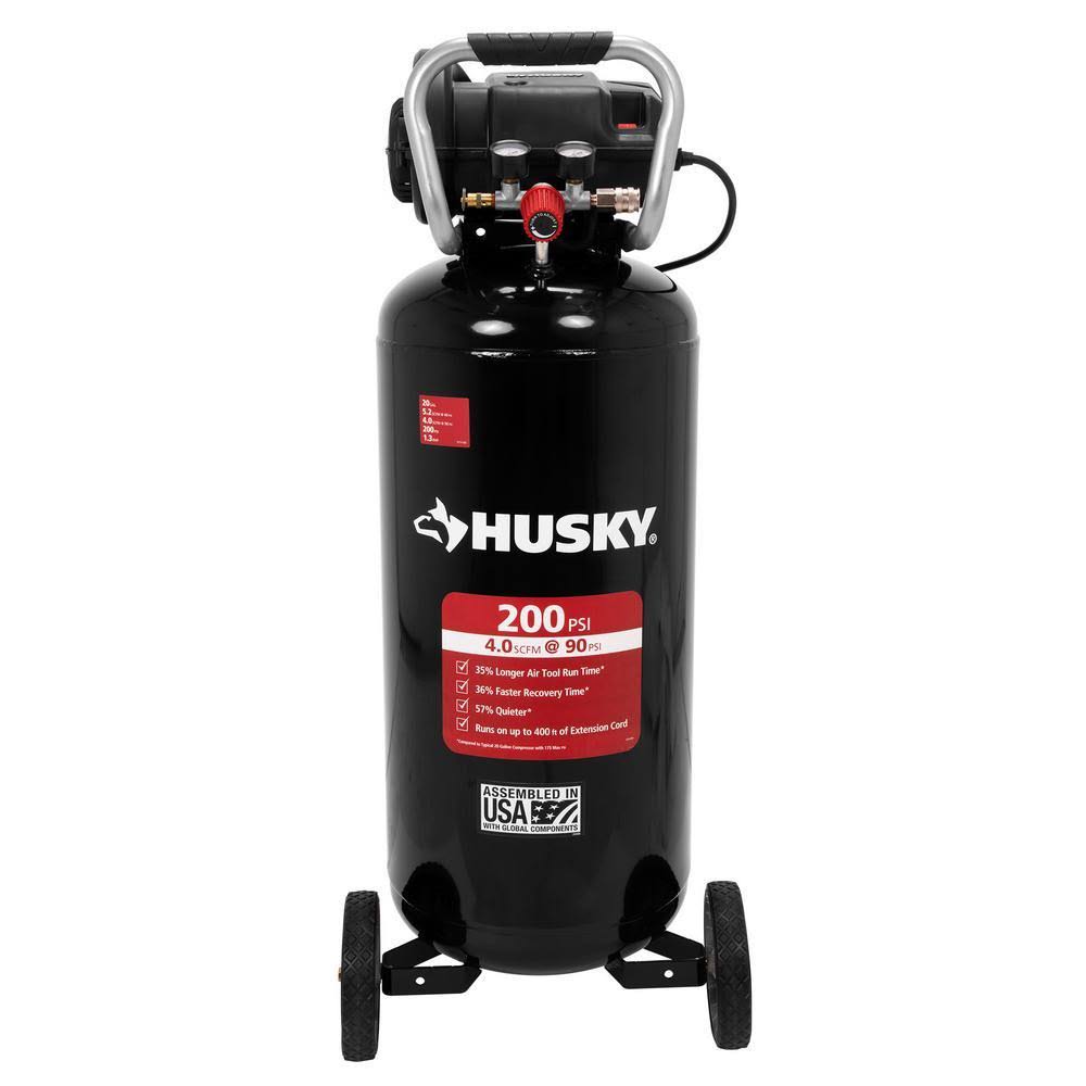 20 gal. 200 PSI Oil Free Portable Vertical Electric Air Compressor J957