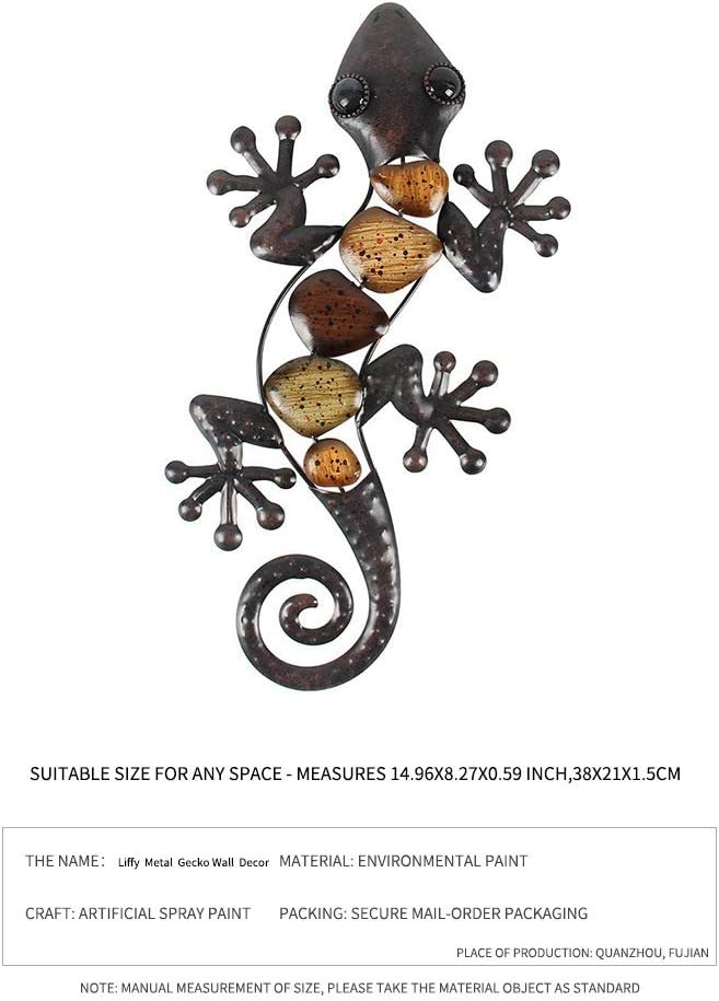 Metal Gecko Wall Statues (2 Pack) D41335