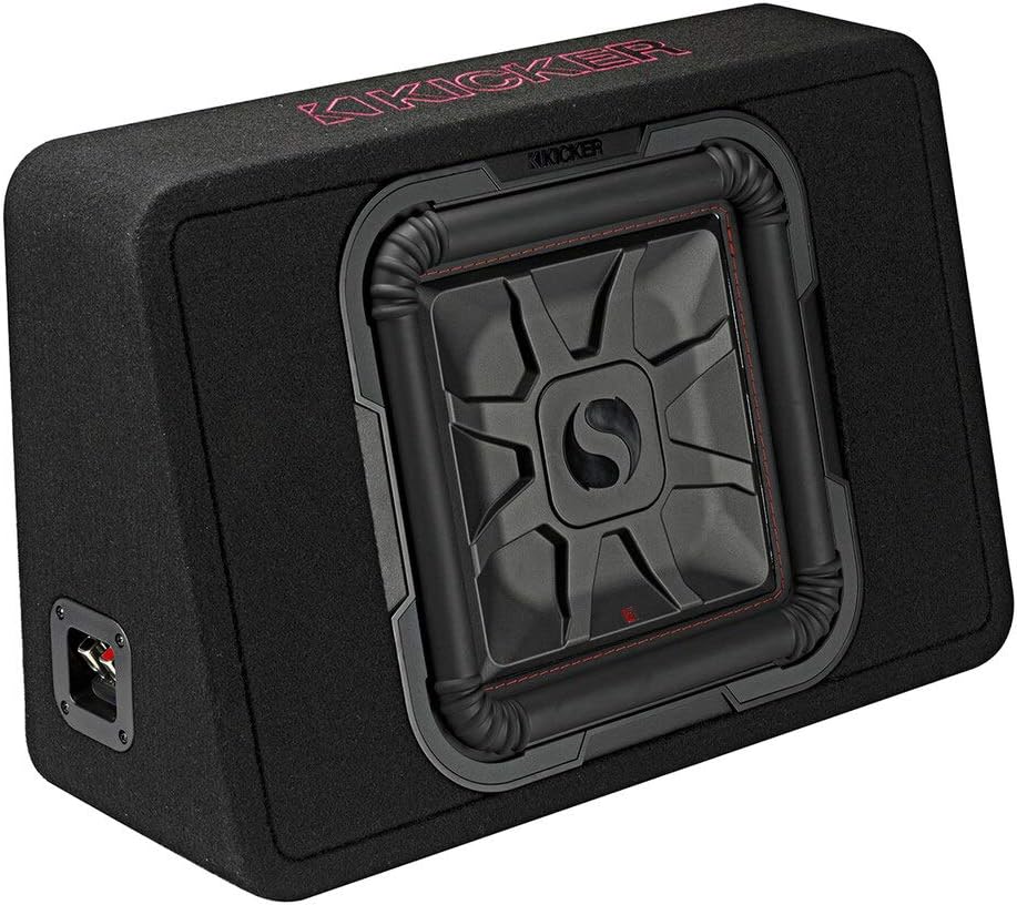 12" Loaded Square Thin Sub Box with Amplifier and Amp Install Kit R3339