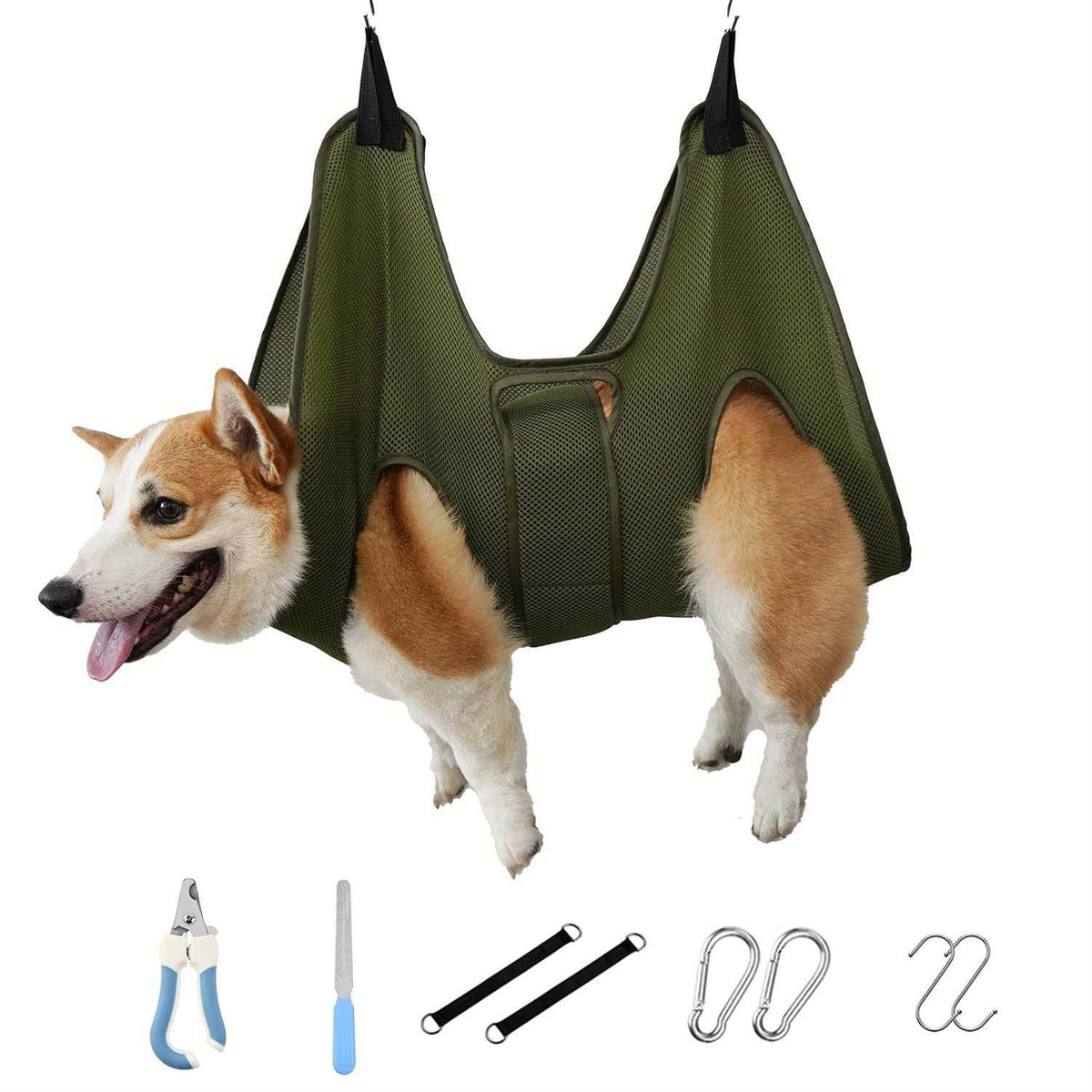 Dog Grooming Hammock Harness with Nail Clippers V3053