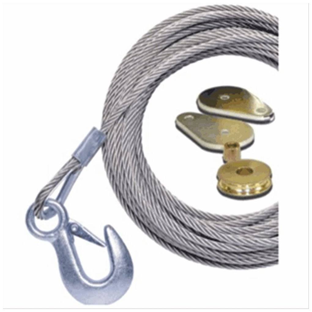 25ft 7/32in Stainless Steel Galvanized Cable W9441