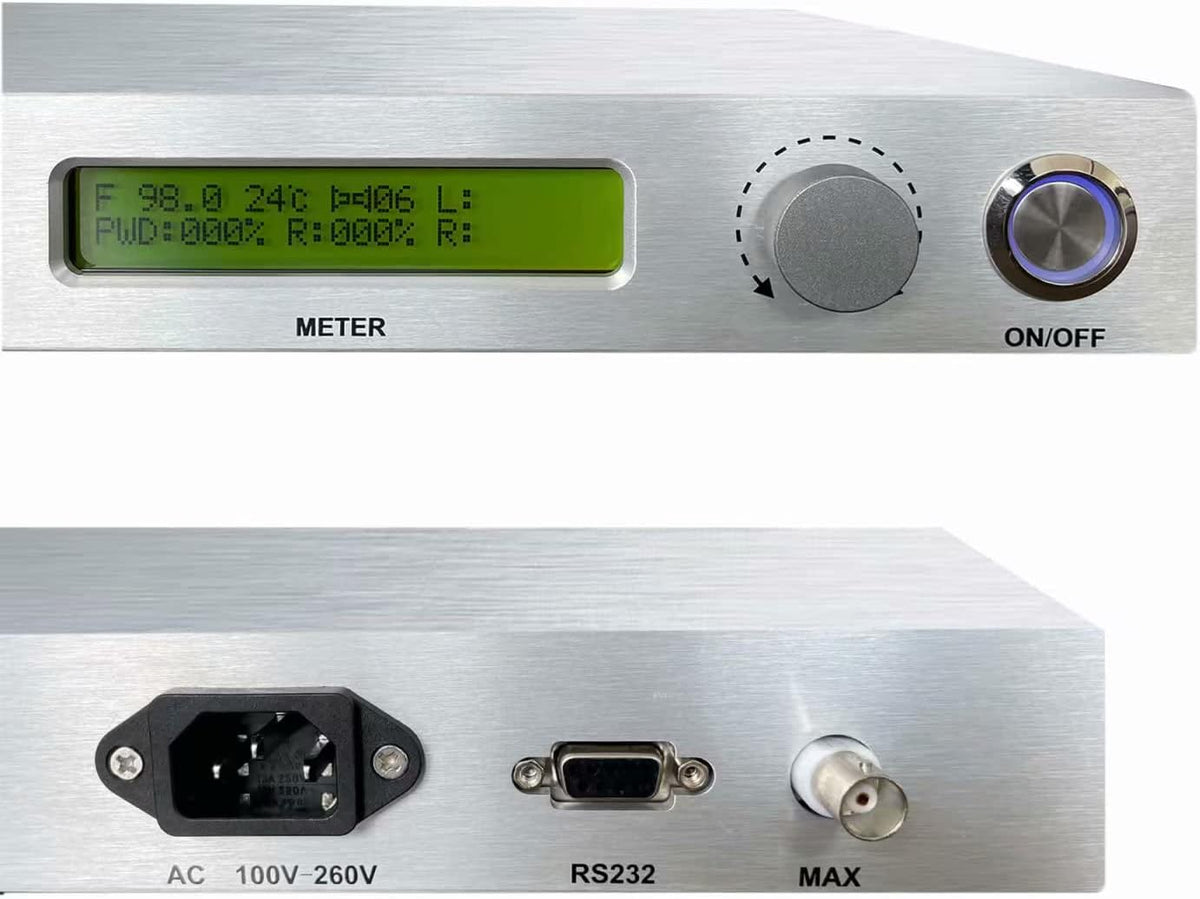 150W Long Range FM Broadcast Transmitter with Antenna Cable Z8271