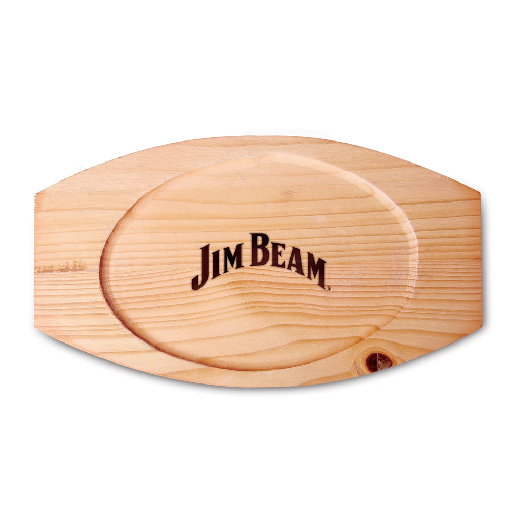Cast Iron Skillet with Wooden Plate and Handle Cover B196