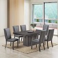 7-Piece Rectangular Pedestal Wood Dining Set V202941