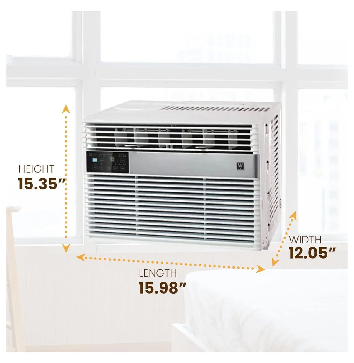 6,000 BTU White Window Air Conditioner W1449