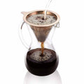 Pour Over Coffee Maker with Stainless Steel Mesh Filter, 27 Ounce, Borosilicate Glass N786