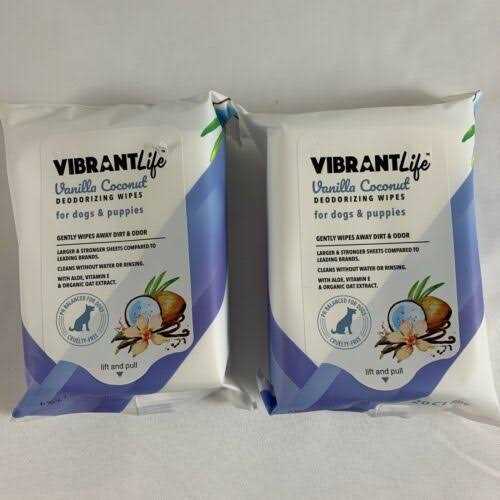 Vanilla Coconut Deodorizing Wipes for Dogs S983315