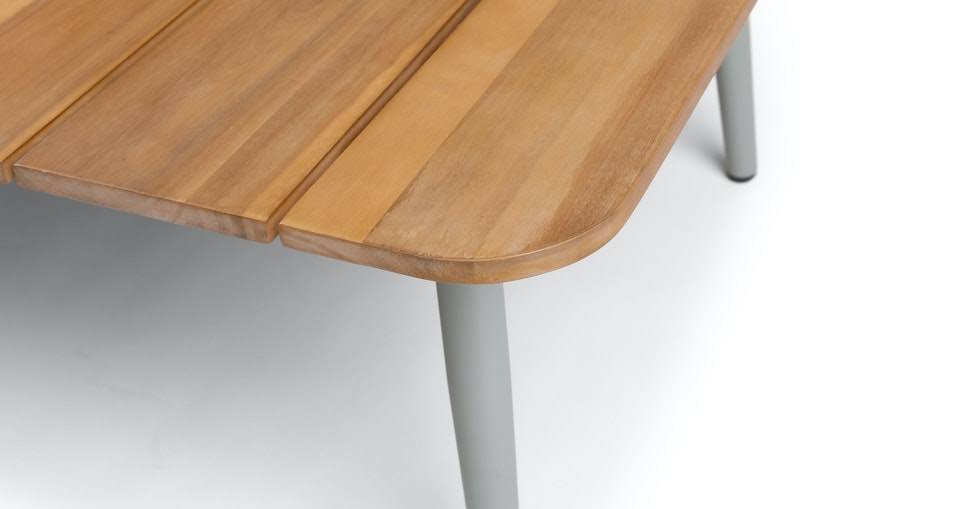 Acacia Coffee Table with Gray Metal Legs T679027