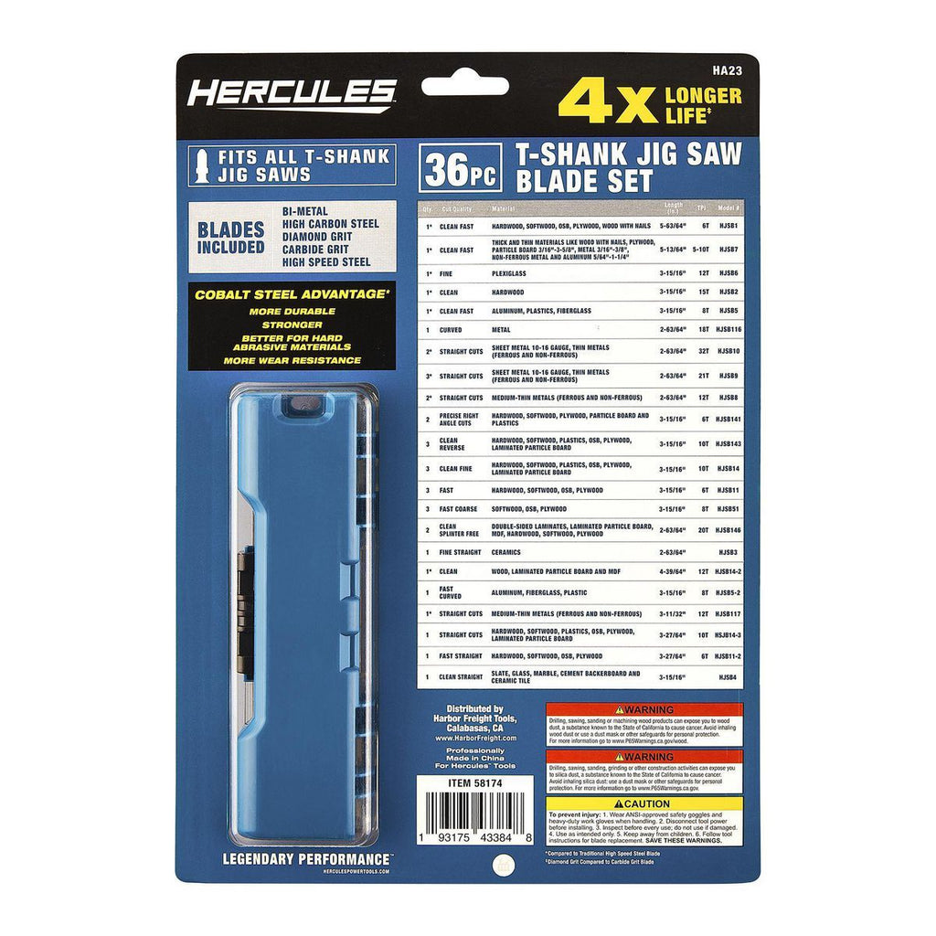 T-Shank Jig Saw Blade Set, 36-Piece W9355