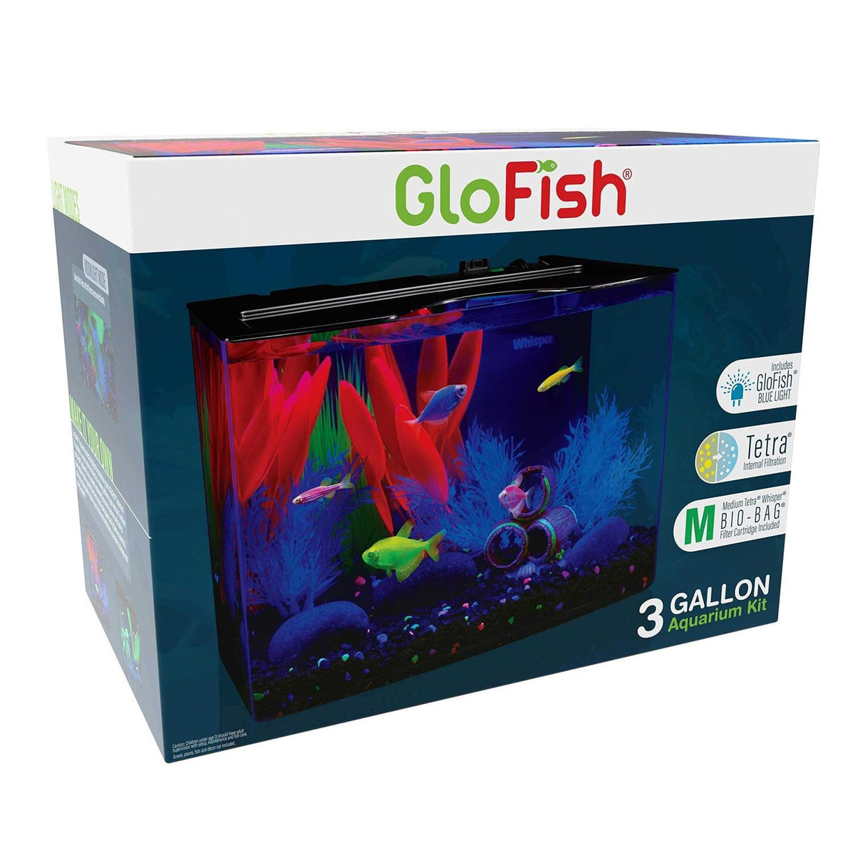 5-gallon Aquarium Fish Tank Kit with Decorations, LED Lighting, Filter and Water Conditioner I474136