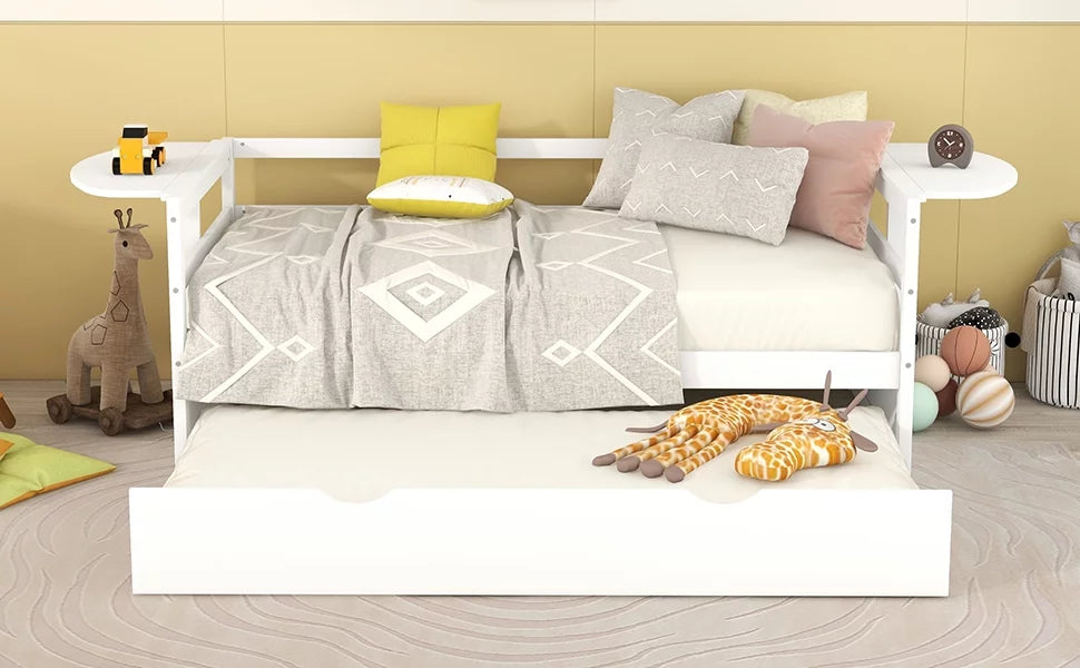 White Pine Wood Twin Size Daybed with Trundle E232971