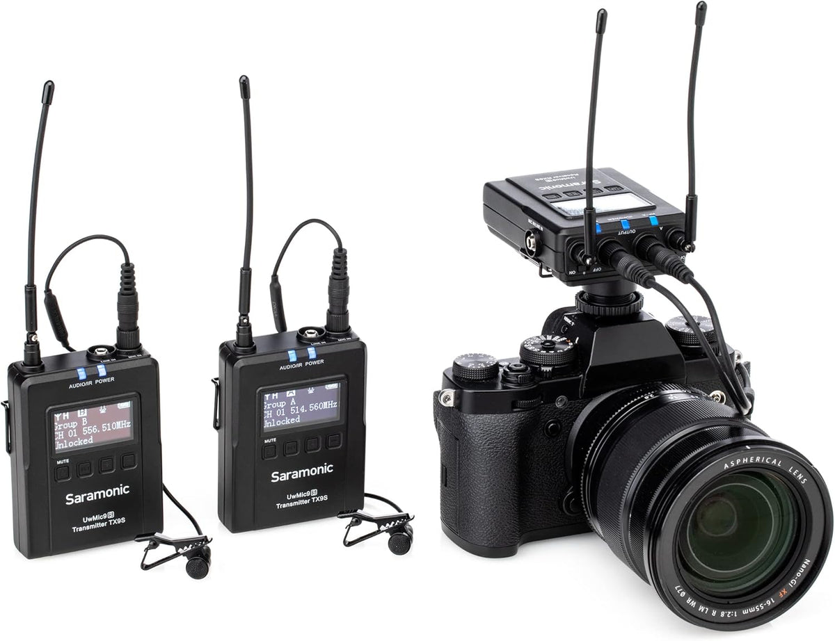 2-Person Wireless UHF Lavalier System with Dual Camera-Mount Receiver F872400