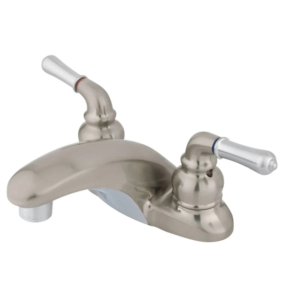 4x22 Centerset Bathroom Faucet, Brushed Nickel/Polished Chrome C1239