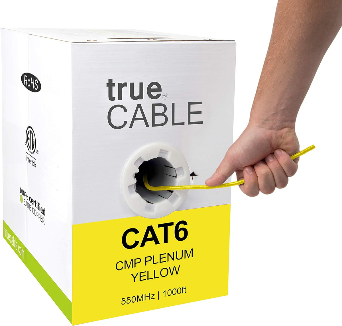 Red 1000ft Cat6 Plenum Bare Copper Ethernet Cable H5812