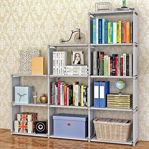 Grey 9-Cube Adjustable Bookshelf L302
