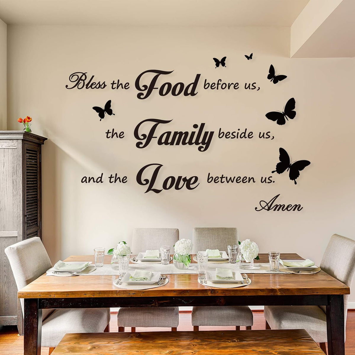 Bless The Food Before US Sign Wall Decor C4008