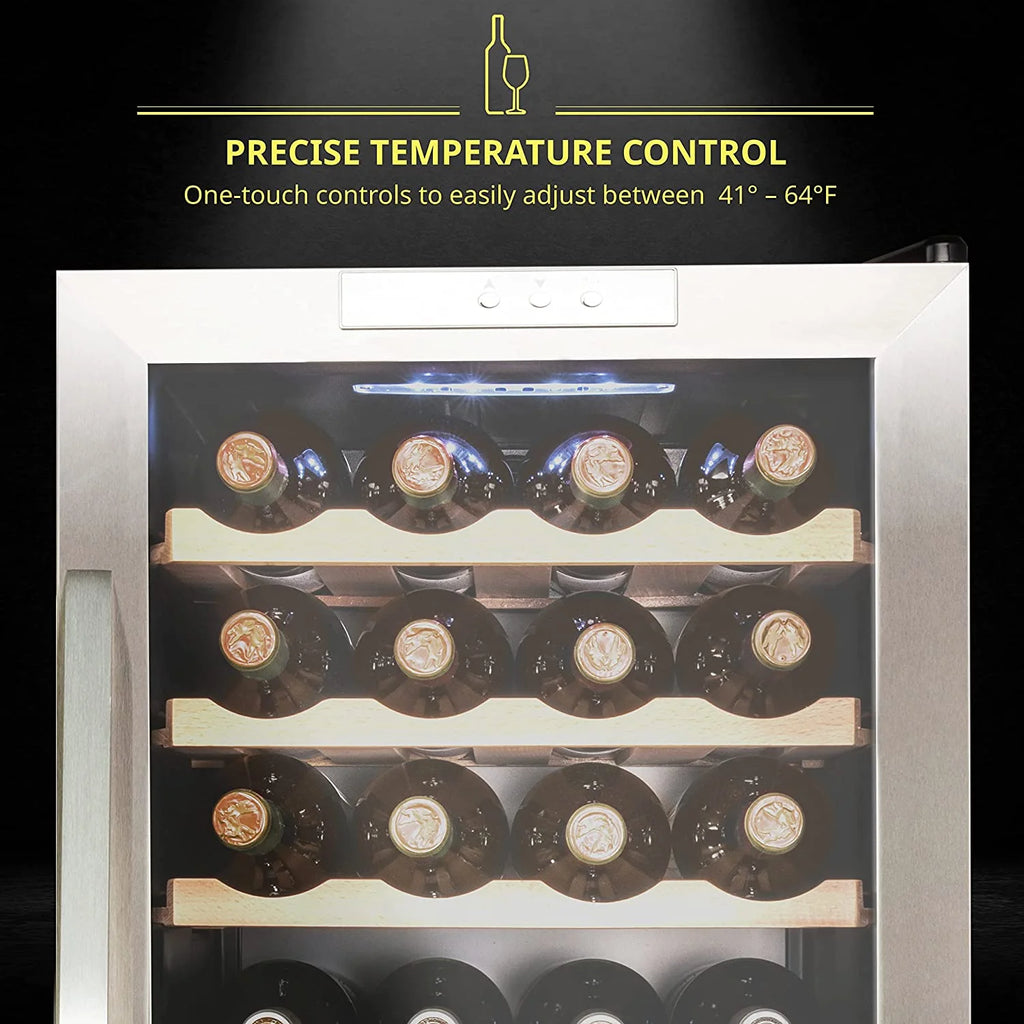 28 Bottle Stainless Steel Wine Refrigerator P73396