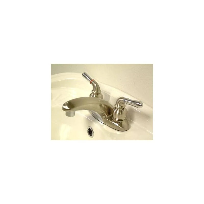 4x22 Centerset Bathroom Faucet, Brushed Nickel/Polished Chrome C1239
