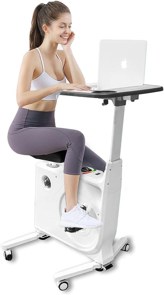 Exercise Bike Desk with Adjustable Desk and LCD Monitor Q161
