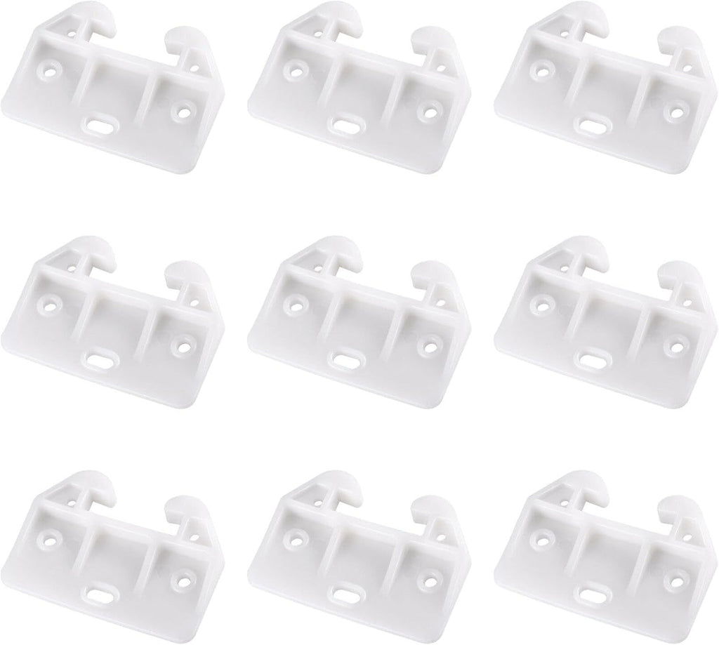 White Plastic Drawer Track Guide 10 Pc F5381