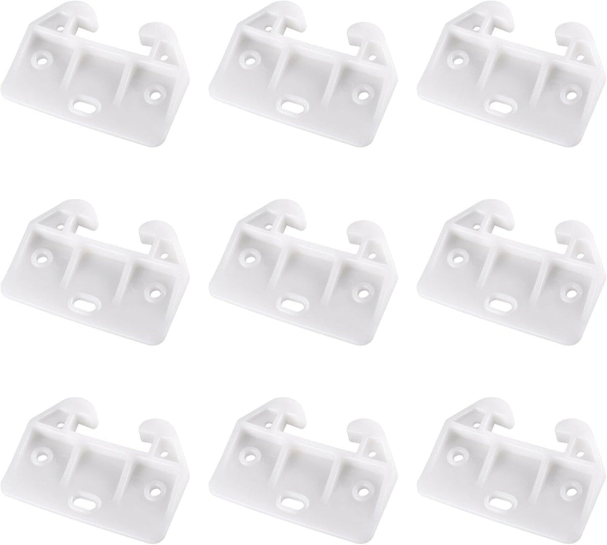 White Plastic Drawer Track Guide 10 Pc F5381