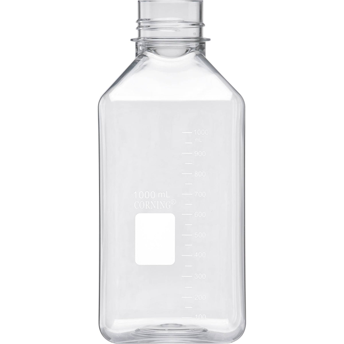 1000ml Square PET Bottle with 45mm Wide Mouth Orange Cap Q373693