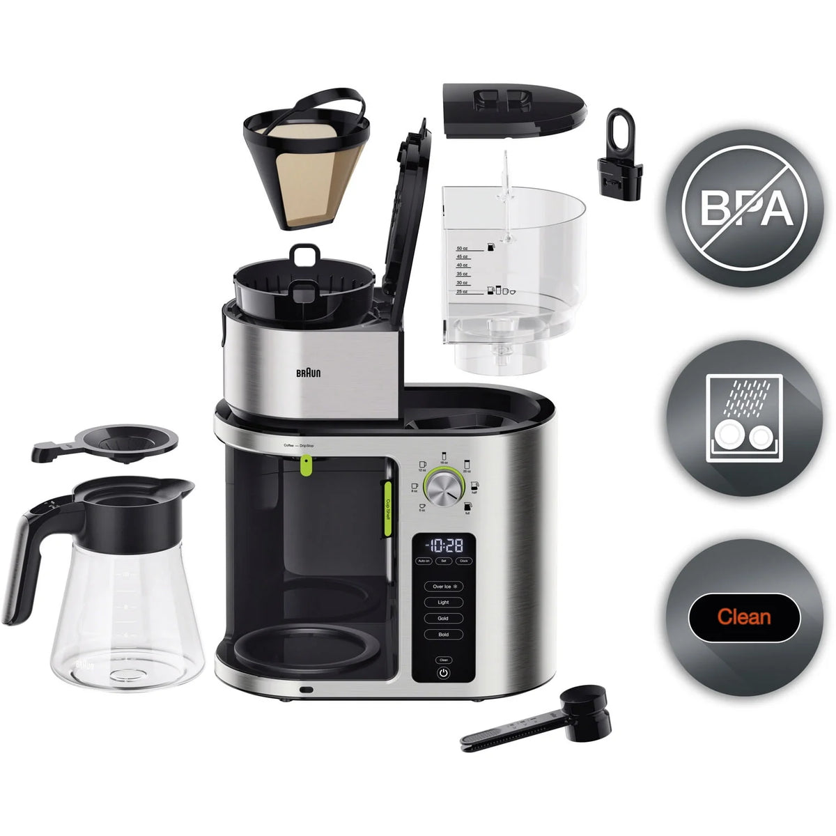 Stainless Steel 10-Cup Drip Coffee Maker X6698